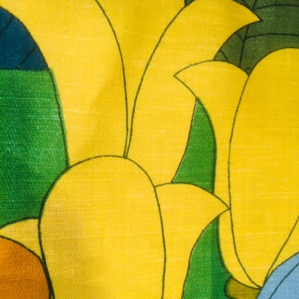 Vtg 60’s 70’s Flower Line 5th Avenue Fabric - Picture 8 of 11